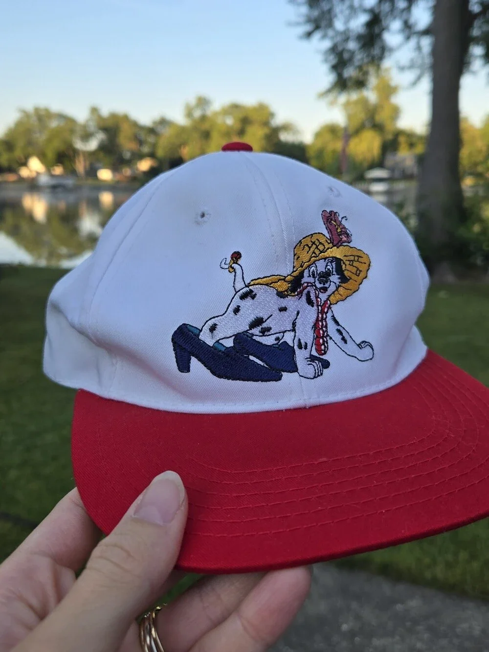 Vintage Disney 101 Dalmatians Lucky Snapback Hat | 90s ANNCO Youth Cap | Retro